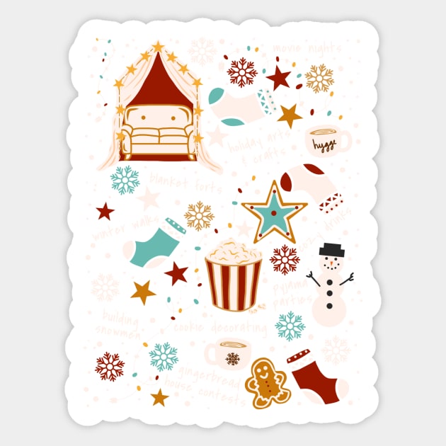 Christmas Quarantine Pattern Sticker by panco